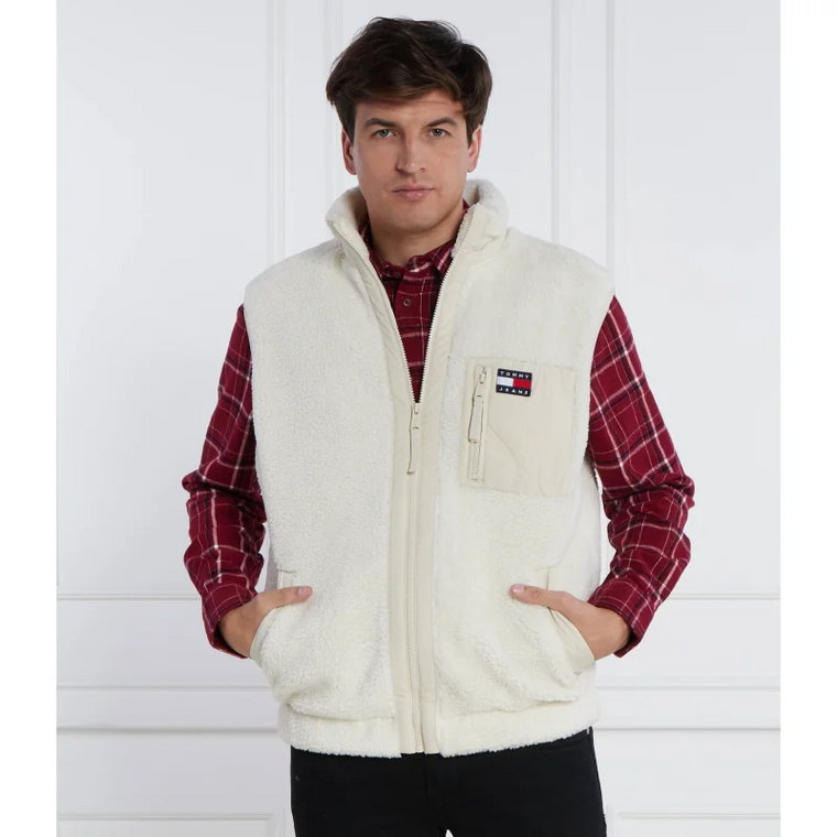 Tommy Jeans Bezrękawnik MIX MEDIA SHERPA VEST | Regular Fit