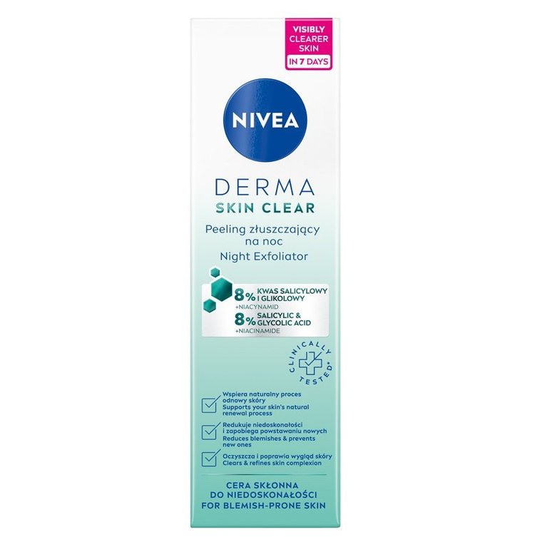 Peeling Złuszczający Nivea Derma Skin Clear 40ml