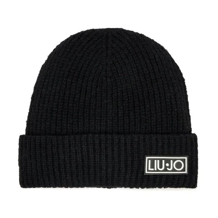 Czarna beanie z logo dla kobiet Liu Jo