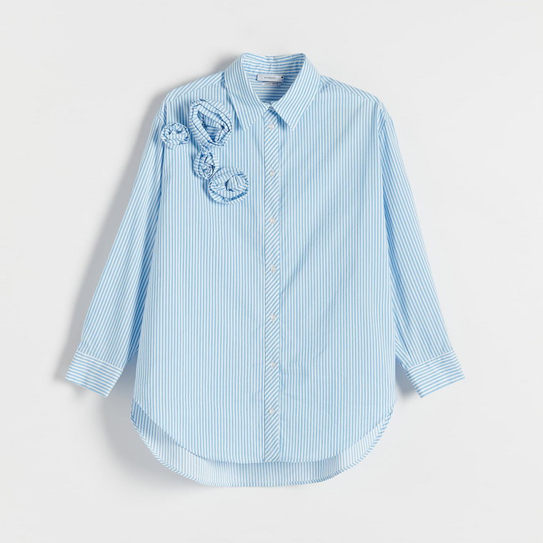 Reserved - Koszula z ozdobnymi detalami - jasnoniebieski