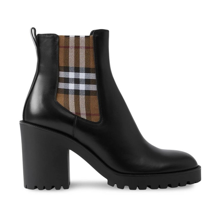 Eleganckie czarne buty na obcasie Burberry