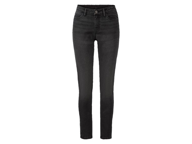 esmara Damskie jeansy termiczne, Skinny Fit (Czarny, 42)