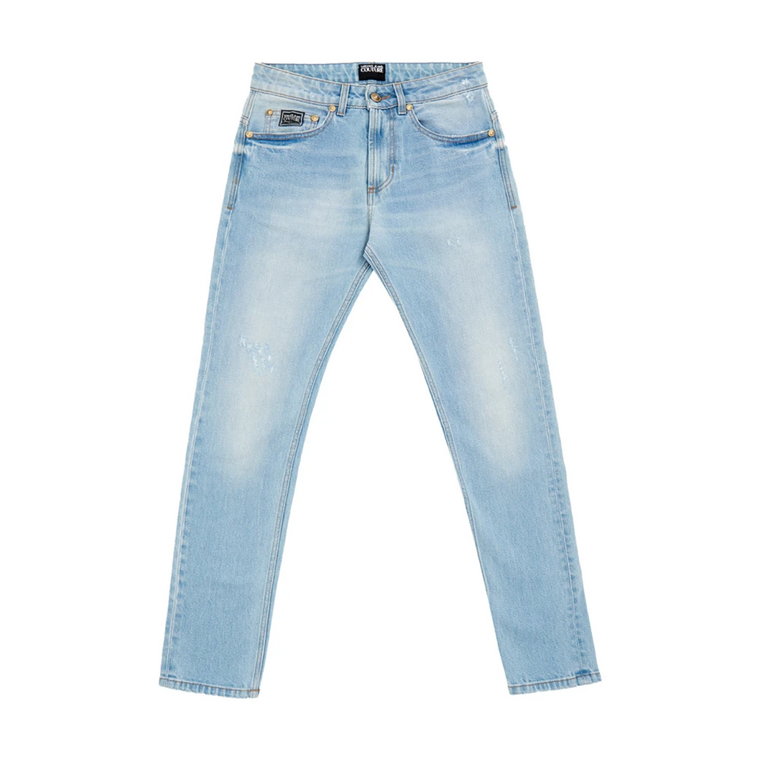 Jasnoniebieskie dżinsy Straight Fit Versace Jeans Couture