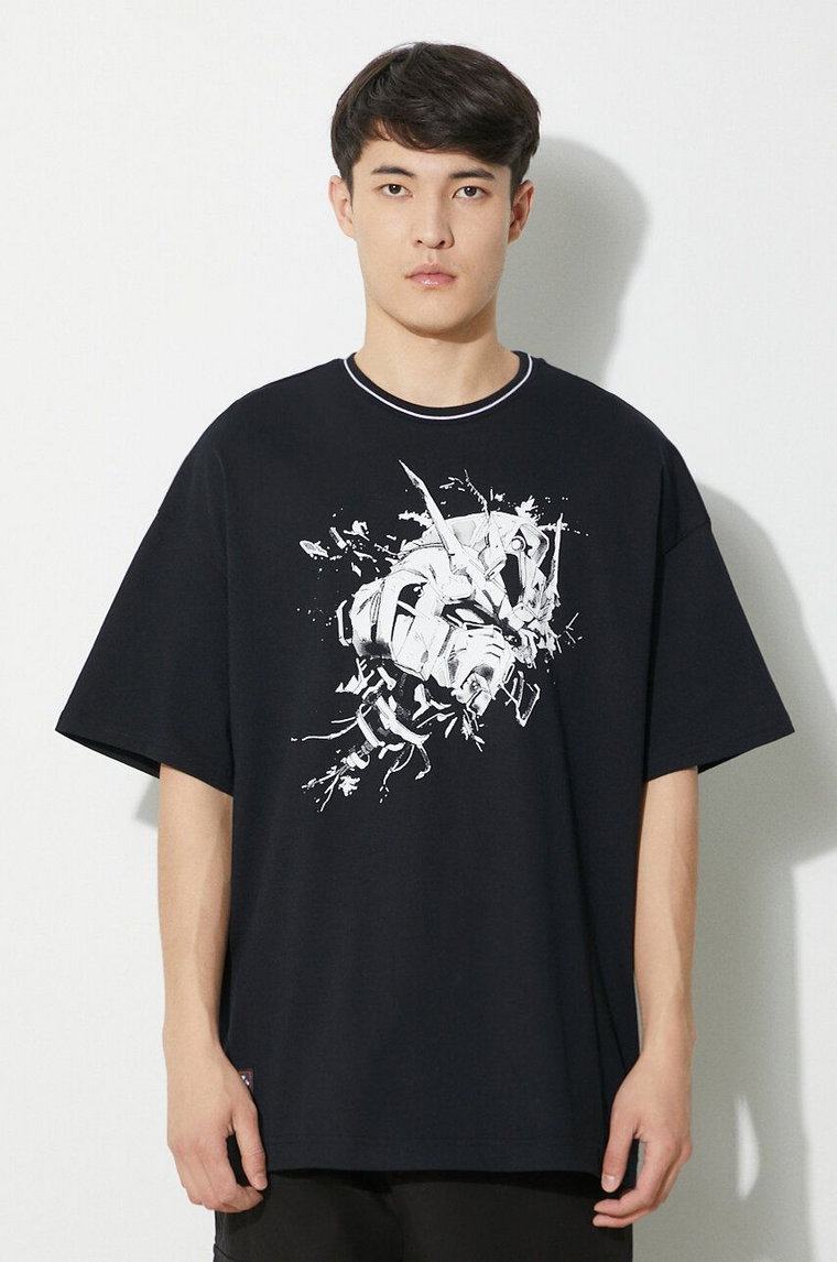 Levi's t-shirt bawełniany Levi's x Gundam SEED kolor czarny z nadrukiem A7412.0001