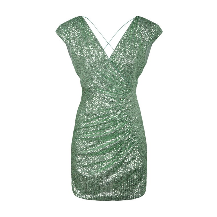 Zielona Sukienka z Cekinami Nenette