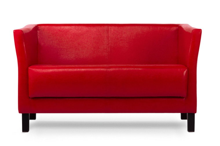 Sofa 2 ESPECTO czerwony, 130x71x67, ekoskóra