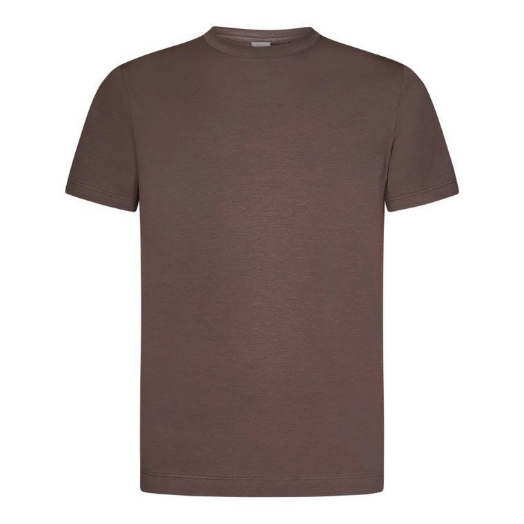 Stylowe Brązowe Koszulki T-shirt i Pola dla Mężczyzn Malo