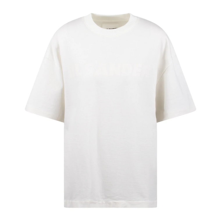 Boxy Crew Neck Logo T-Shirt Jil Sander