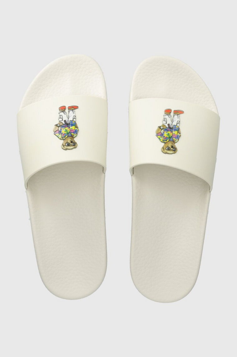 Polo Ralph Lauren klapki Polo Slide męskie kolor beżowy 809934056002