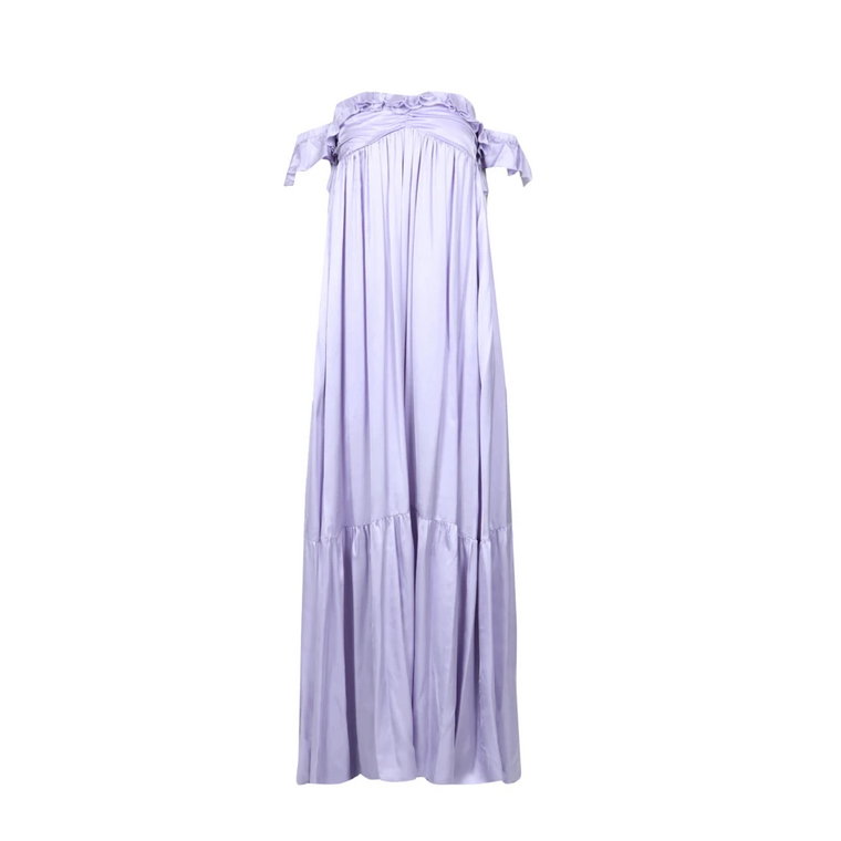 Sukienka z Satyny z Dużym Falbanem Aniye By