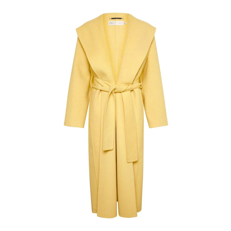 Elegancka Kurtka z Szalowym Kołnierzem 30108488 Misted Yellow InWear