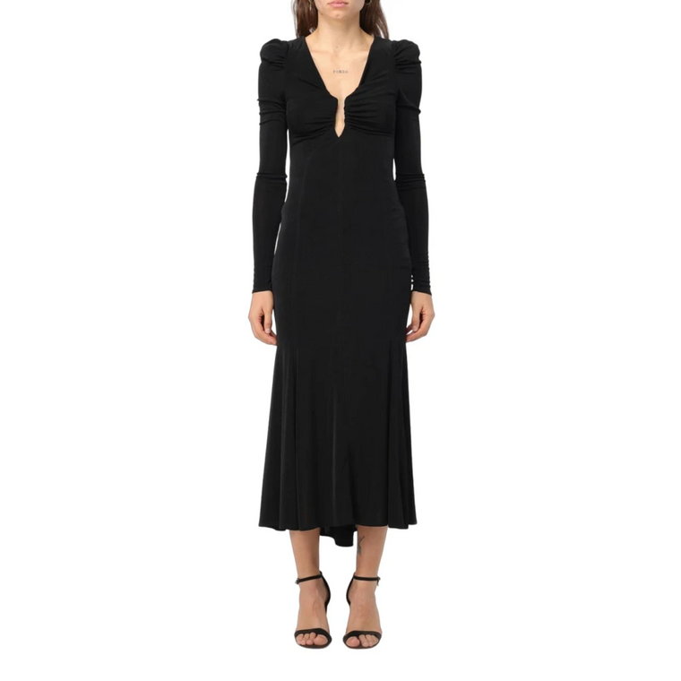 Czarna Sukienka Midi dla Nowoczesnych Kobiet Aniye By