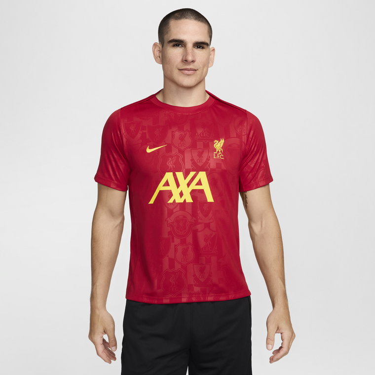 Męska przedmeczowa koszulka piłkarska z krótkim rękawem Nike Dri-FIT Liverpool F.C. Academy Pro - Zieleń