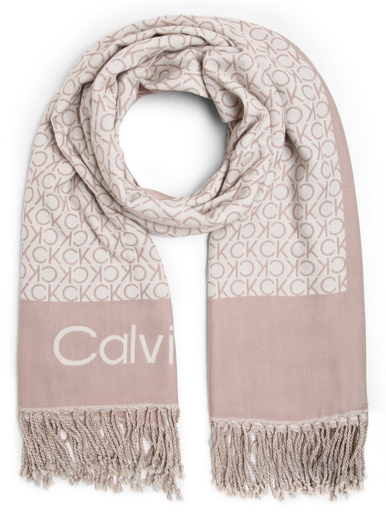 Calvin Klein - Szalik damski, różowy|beżowy