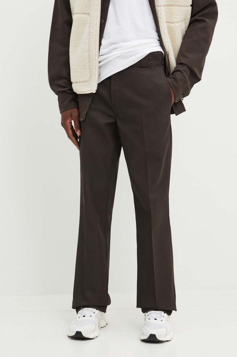 Dickies spodnie 874 męskie kolor brązowy proste