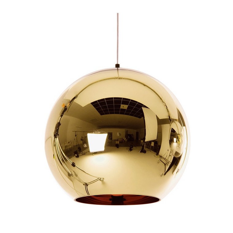 Lampa wisząca mirror glow - m złota 30 cm kod: ST-9021-M gold