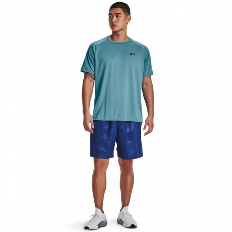 Męskie spodenki treningowe Under Armour UA Woven Emboss Short - niebieskie