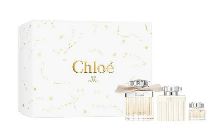 Chloe - zestaw (Chloe woda perfumowana 100ml + Balsam do ciała 100ml + woda perfumowana 5ml)