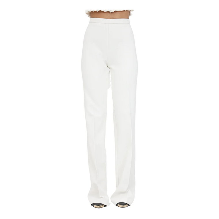 Eleganckie białe spodnie flare fit dla kobiet Pinko