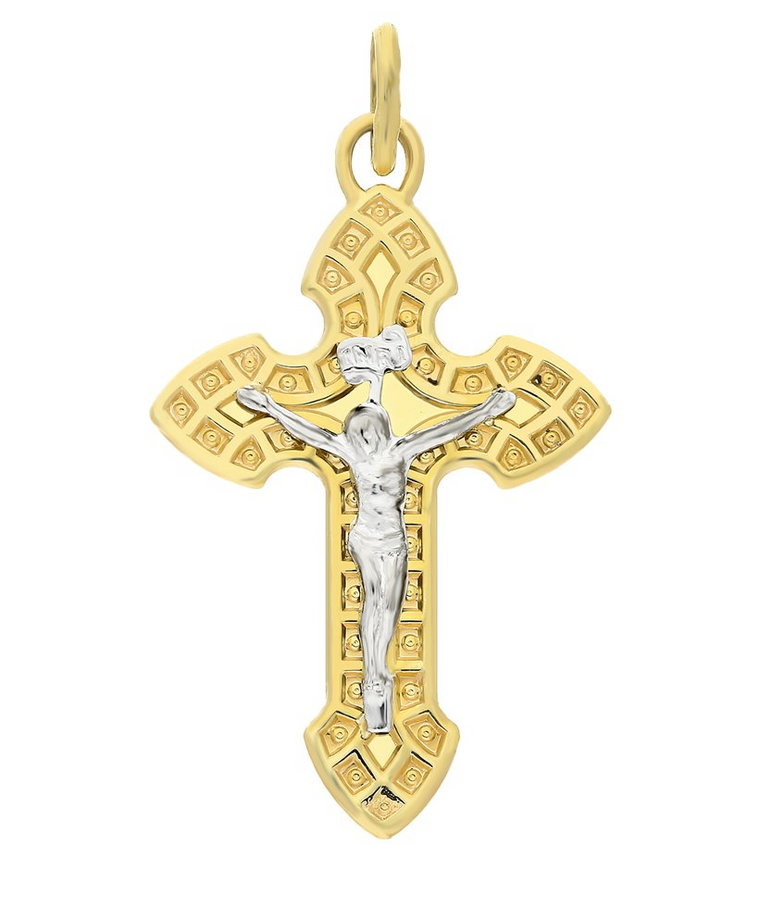 Krzyżyk  złoty z wizerunkiem Pana Jezusa nr CB C-598 próba 585