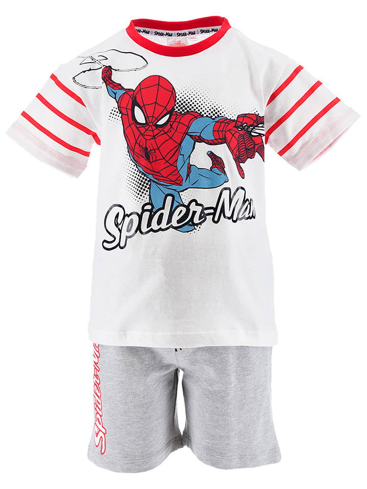 Spiderman 2-częściowy zestaw "Spiderman" w kolorze biało-szaro-czerwonym