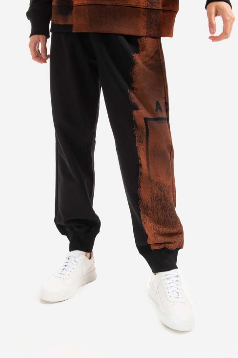 A-COLD-WALL* spodnie dresowe bawełniane Collage kolor czarny ACWMB097.-MIDGREY