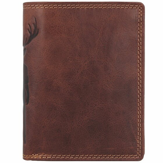 Jack Kinsky Monterey 102 Portfel Ochrona RFID Skórzany 9.5 cm cognac