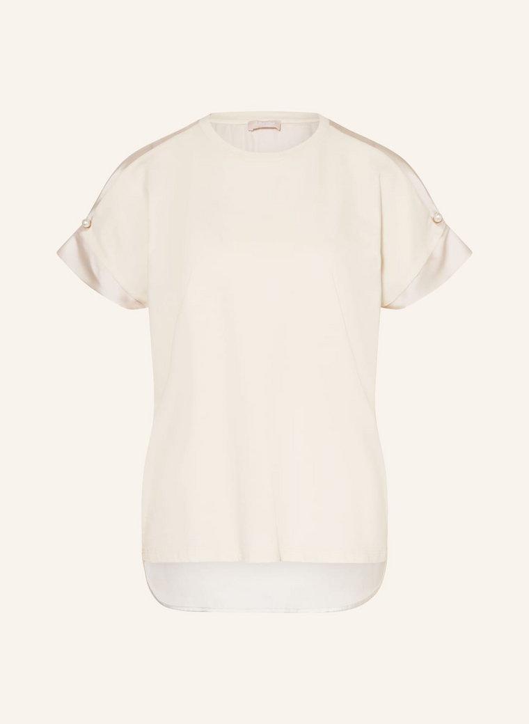 Liu Jo T-Shirt Z Mieszanki Materiałów beige