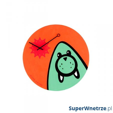 Zegar ścienny dla dzieci Nextime Wizky Walrus Orange kod: 2819 OR