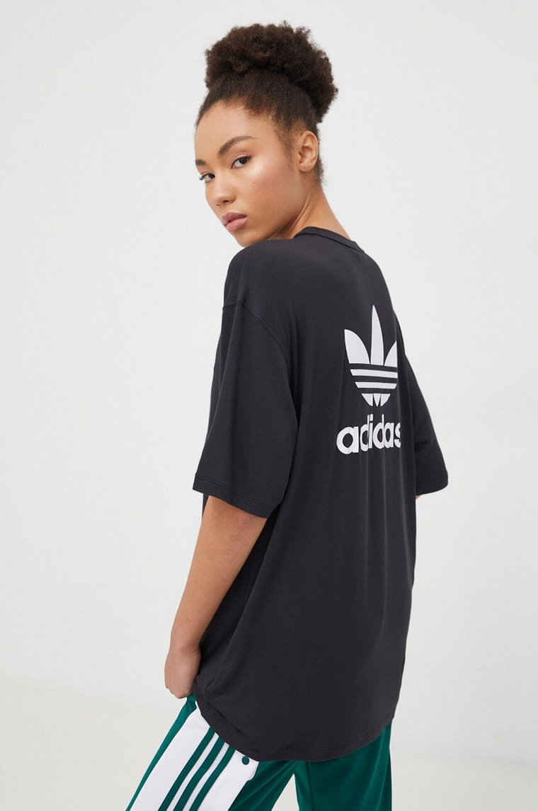 adidas Originals t-shirt Trefoil damski kolor czarny IU2408