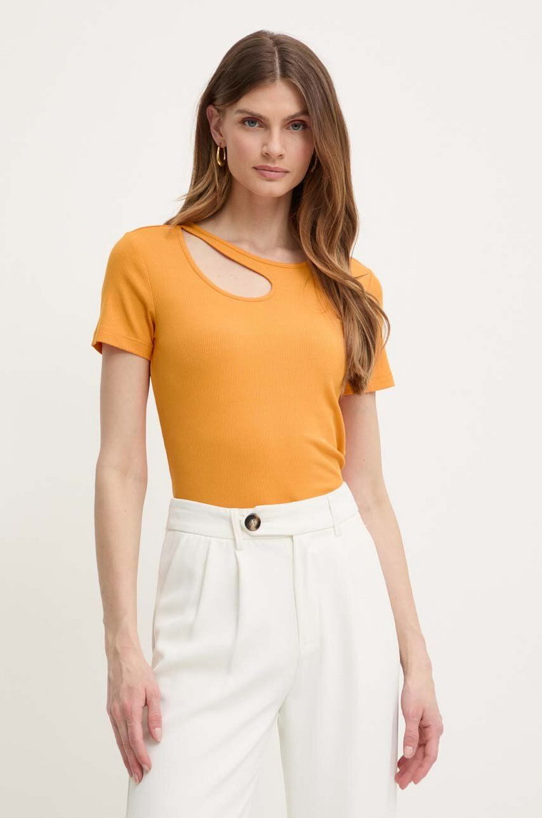 Morgan t-shirt DVIL damski kolor pomarańczowy