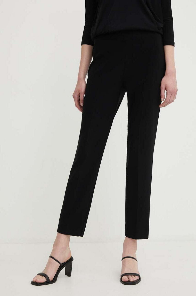 Joseph Ribkoff spodnie damskie kolor czarny proste medium waist 143105