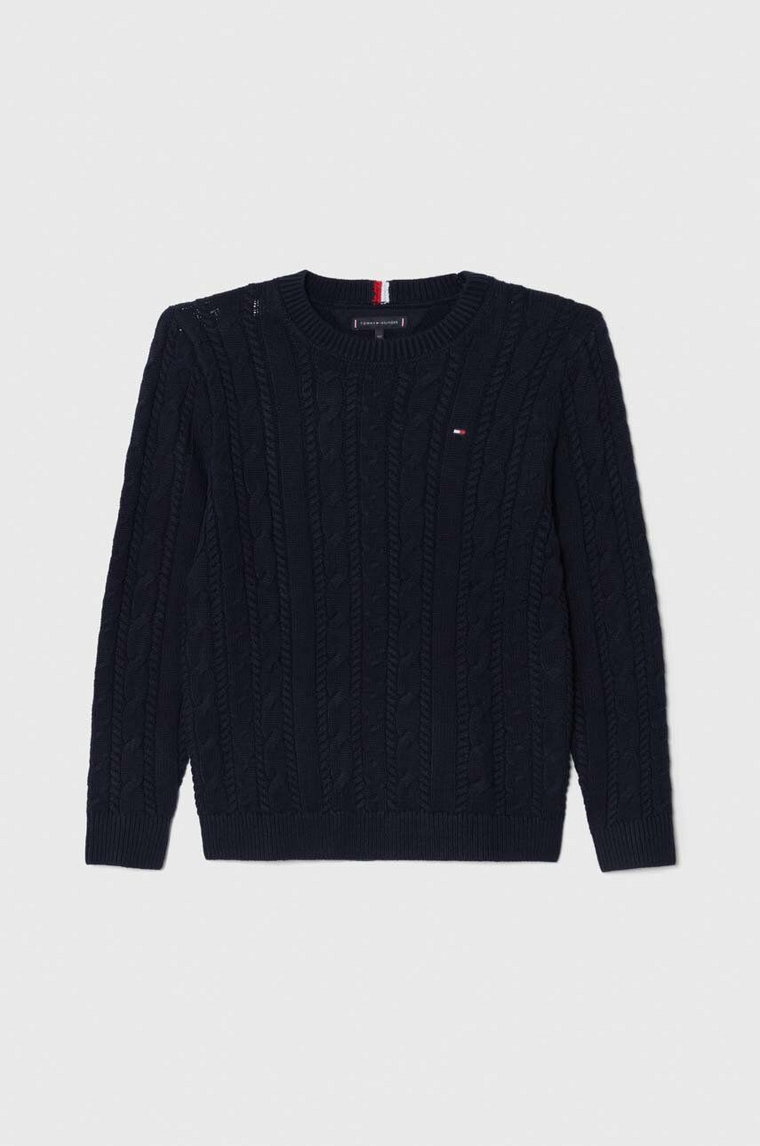 Tommy Hilfiger sweter dziecięcy kolor czarny