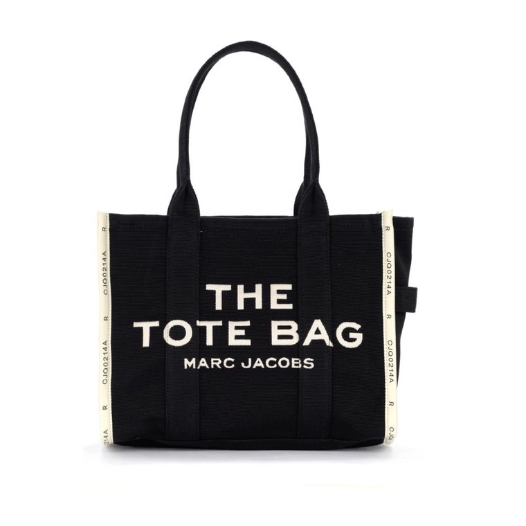 The Jacquard Large Tote Bag w czarnym płótnie Marc Jacobs