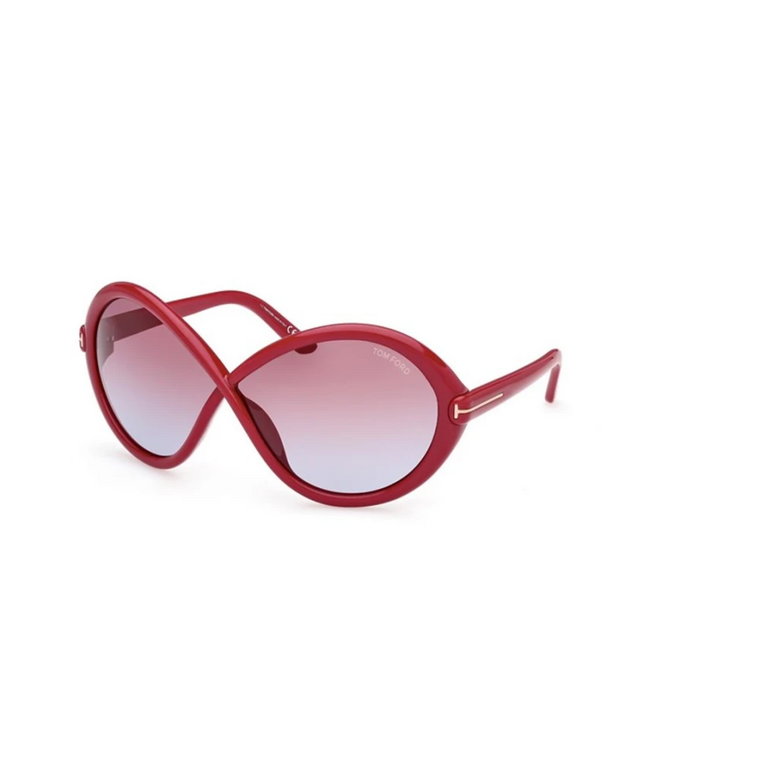 Błyszczące Fuxia Violet Okulary przeciwsłoneczne Tom Ford