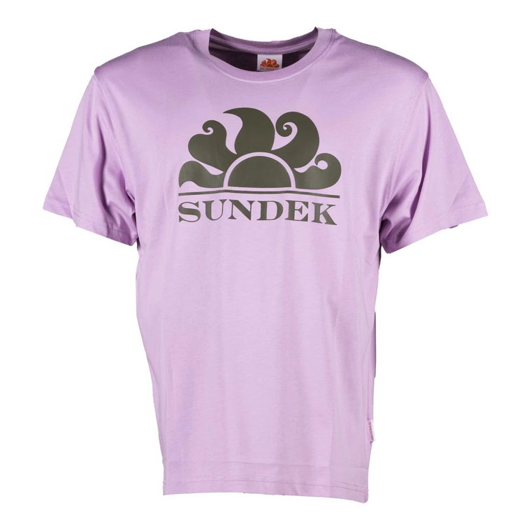 Nowy Simeon Liliowy T-shirt z nadrukiem Sundek