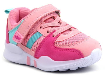 Sportowe obuwie dziecięce z elastycznymi sznurówkami - BEFADO 516Y130, różowe