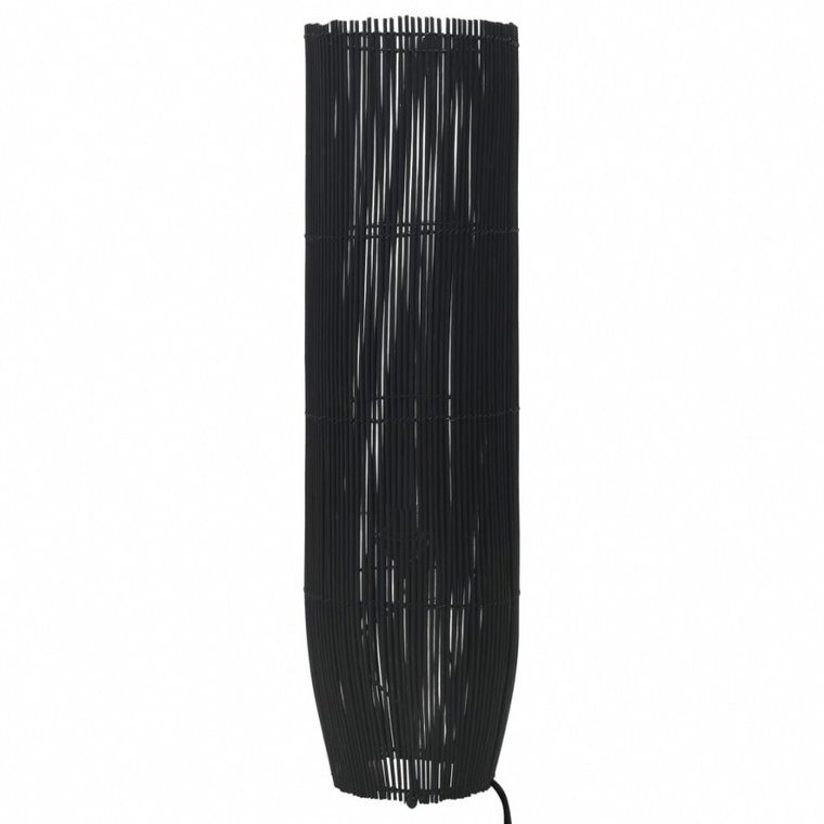 Lampa podłogowa, wiklina, czarna, 52 cm, E27 kod: V-289597