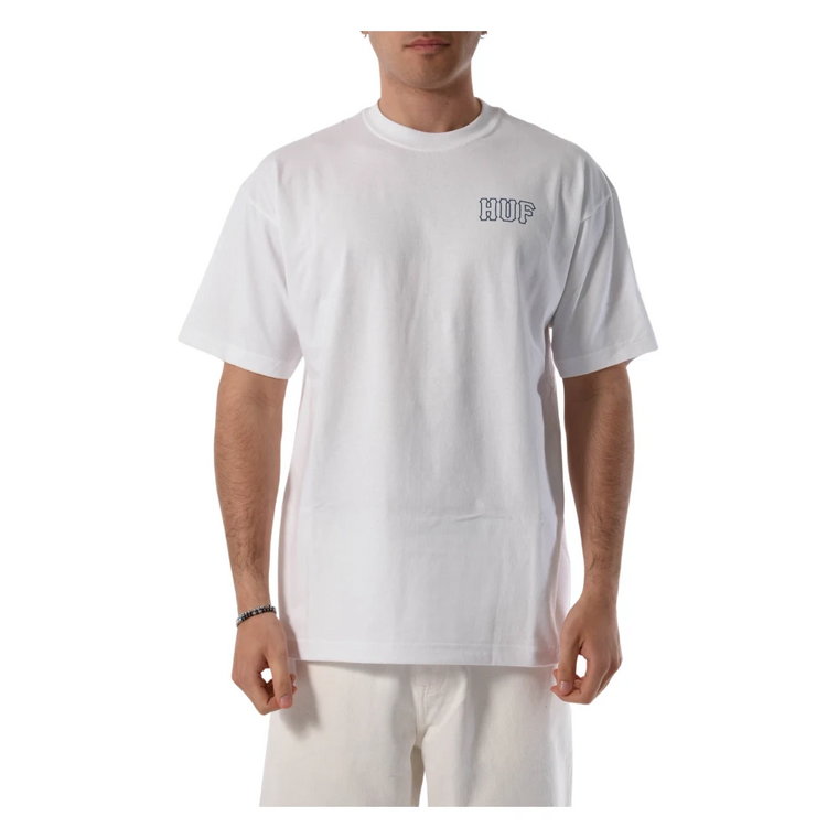 Bawełniany T-shirt z nadrukiem z przodu i z tyłu HUF