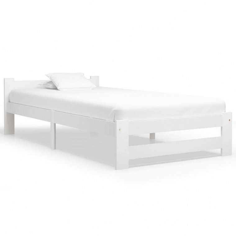 Rama łóżka, biała, lite drewno sosnowe, 90 x 200 cm kod: V-321998