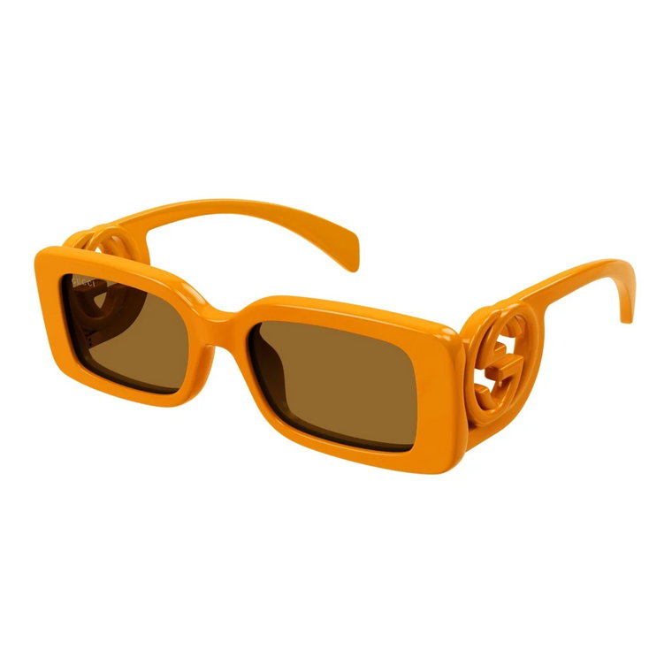 Pomarańczowe Okulary przeciwsłoneczne z oryginalnym etui Gucci