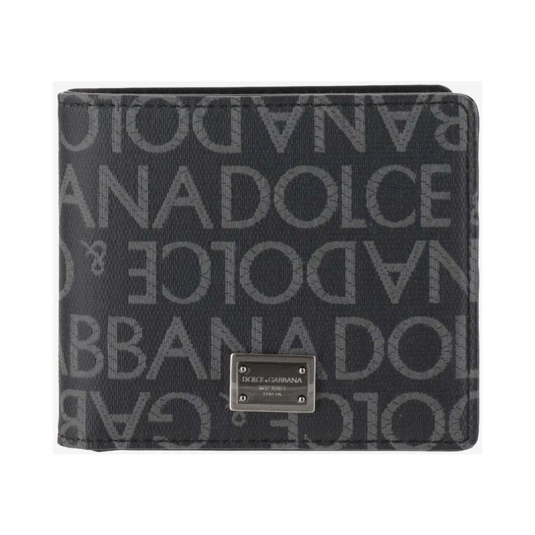 Portfel z płótna i skóry z nadrukiem monogramu Dolce & Gabbana