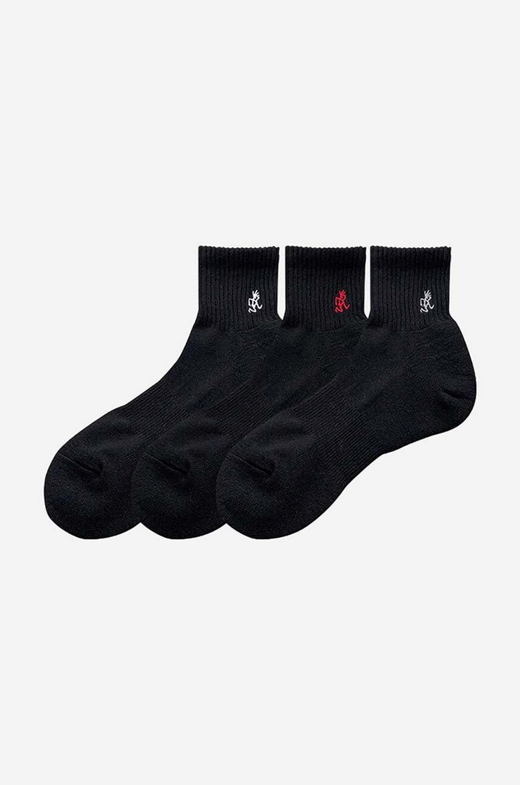 Gramicci skarpetki 3-pack Basic Short Socks męskie kolor czarny SX.M03-black