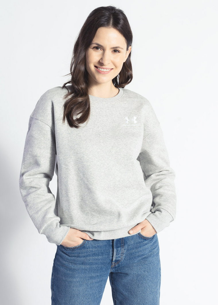 Bluza damska szara UNDER ARMOUR ESSENTIAL FLEECE CREW