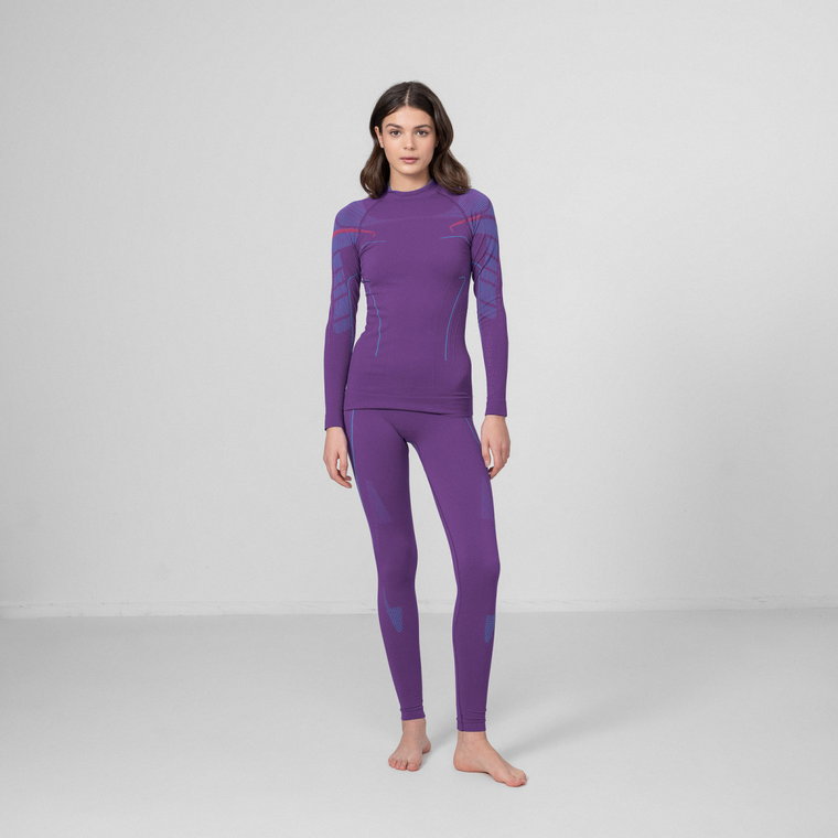 Damskie legginsy termoaktywne BRUBECK Thermo - fioletowe