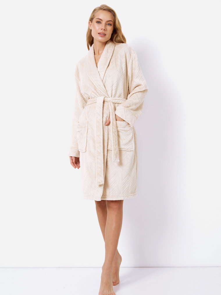 Szlafrok Aruelle Zahra bathrobe XL Beżowy (5905616140315). Szlafroki damskie