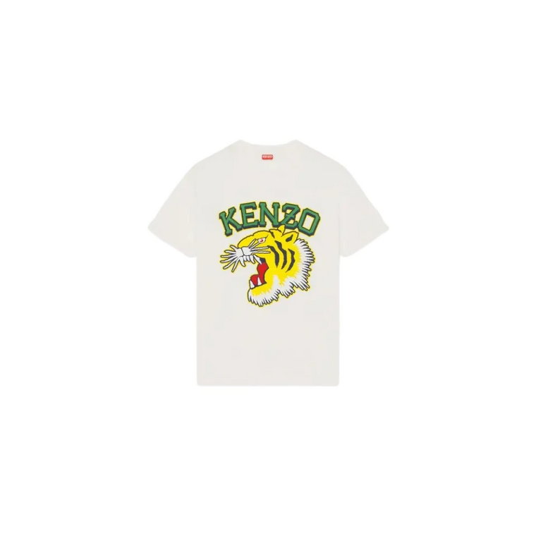 Beige Tiger Varsity Print Oversized T-shirt Kenzo