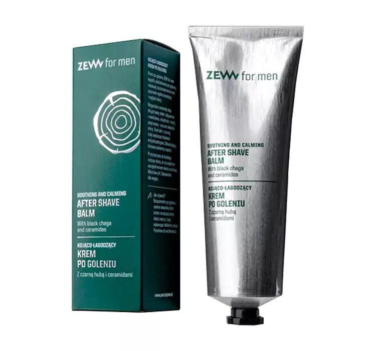 ZEW FOR MEN KOJĄCO-ŁAGODZĄCY KREM PO GOLENIU Z CZARNĄ HUBĄ I CERAMIDAMI 80ML