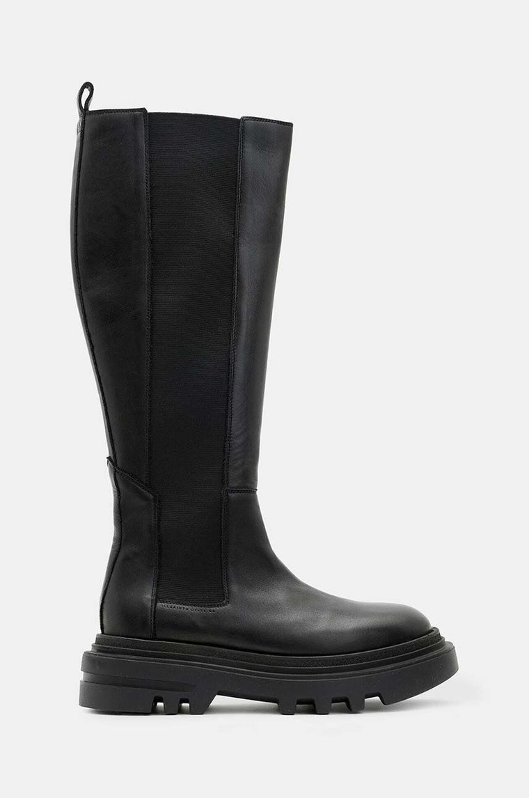 AllSaints kozaki Monica Boot damskie kolor czarny na platformie W059FB