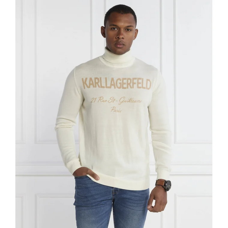 Karl Lagerfeld Wełniany golf knit | Regular Fit